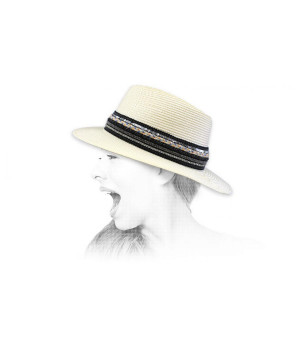 straw hat white Debby off white